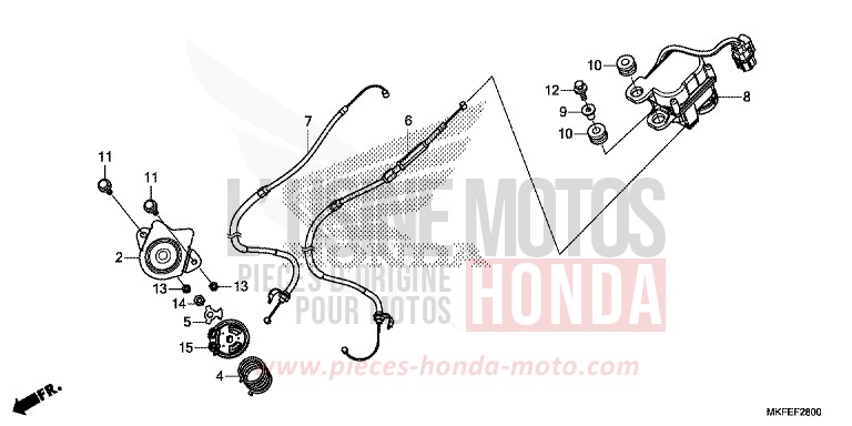 SERVO-MOTEUR de CBR1000RR "Fireblade" GRAND PRIX RED (R380) de 2019